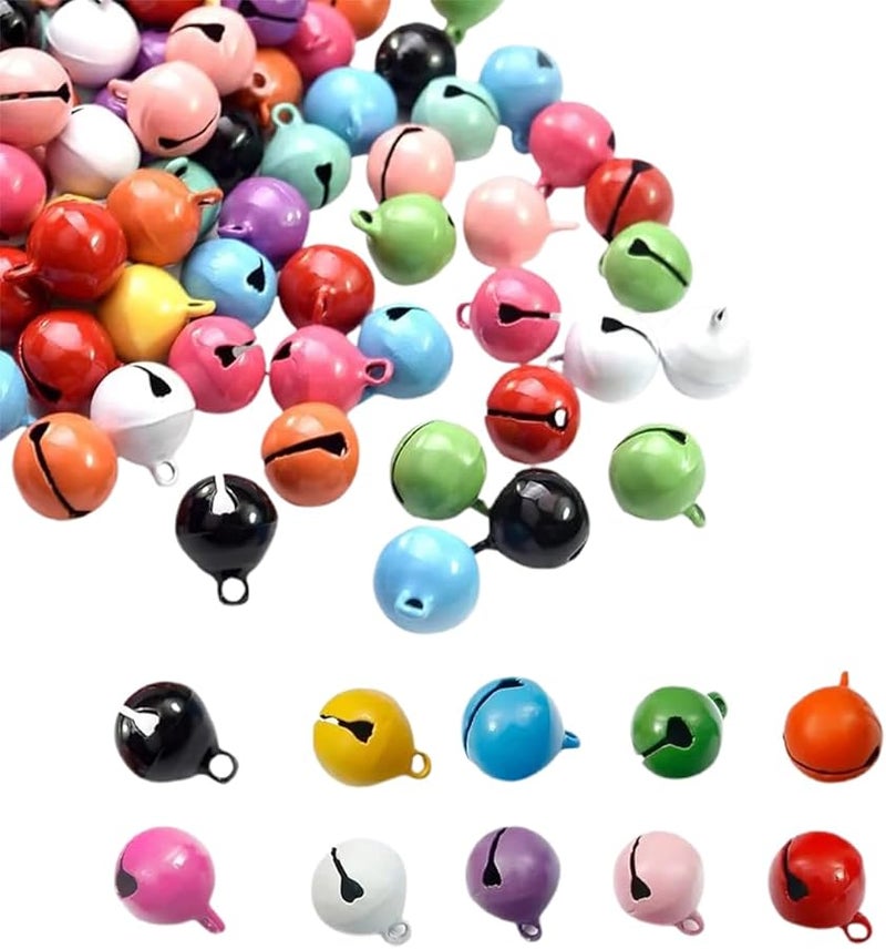 10PCS 14mm Jingle Bells Random Color Mixing For DIY Keychains Pet Jewelry Festival Decor - Image 3